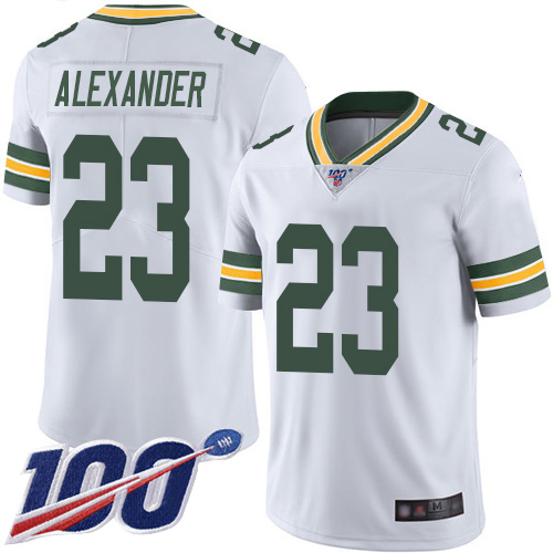 Green Bay Packers Limited White Men 23 Alexander Jaire Road Jersey Nike NFL 100th Season Vapor Untouchable